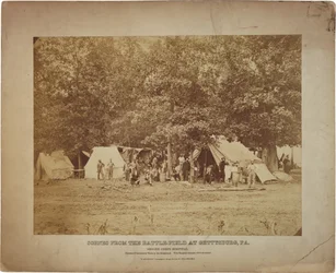 Union Second Corps Feldlazarett, Gettysburg, PA. ca. 9-11. Juli 1863